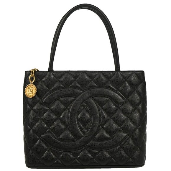 Chanel Black Calfskin Medallion Tote Handbag XX92075 - Picture 1 of 11